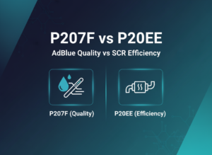 P207F vs P20EE: AdBlue quality fault compared to SCR efficiency fault