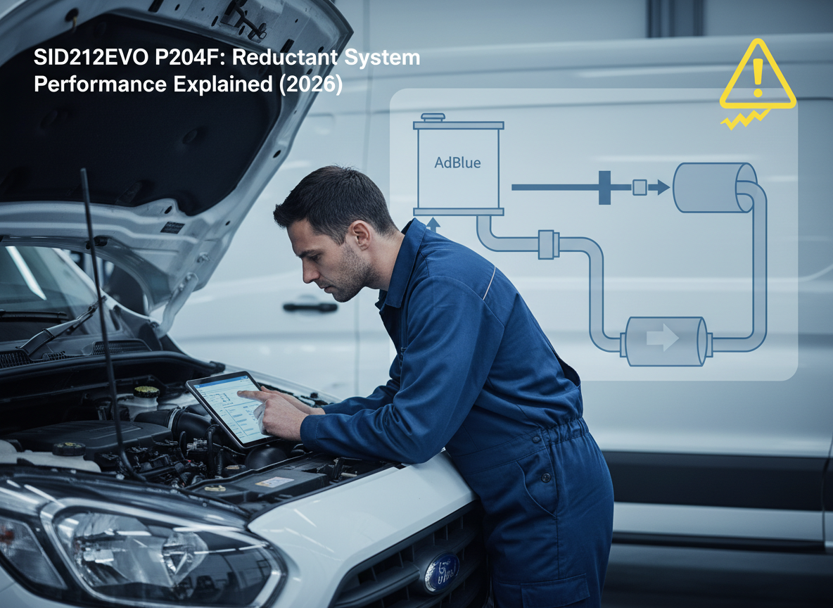 Ford EcoBlue reductant system performance concept related to SID212EVO P204F fault code