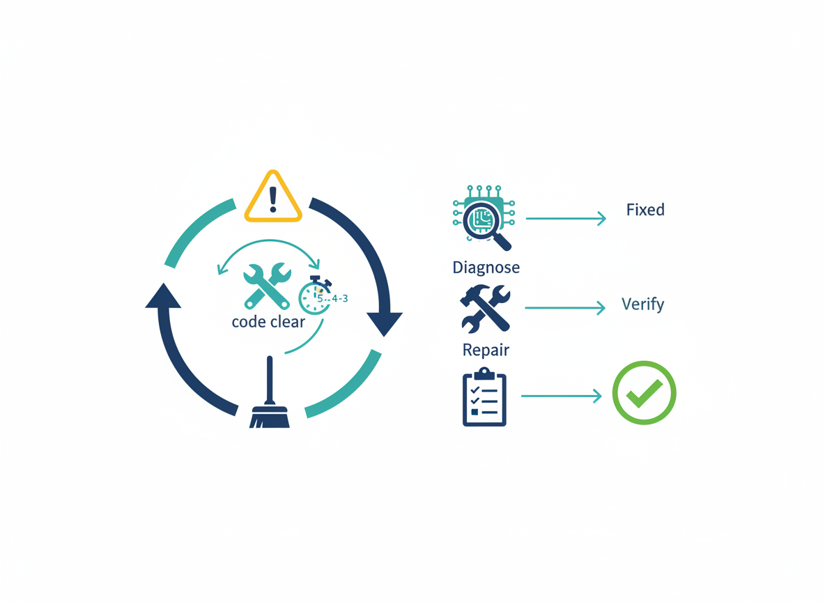 Dashboard warning returning after an AdBlue fault reset attempt on a Ford Transit