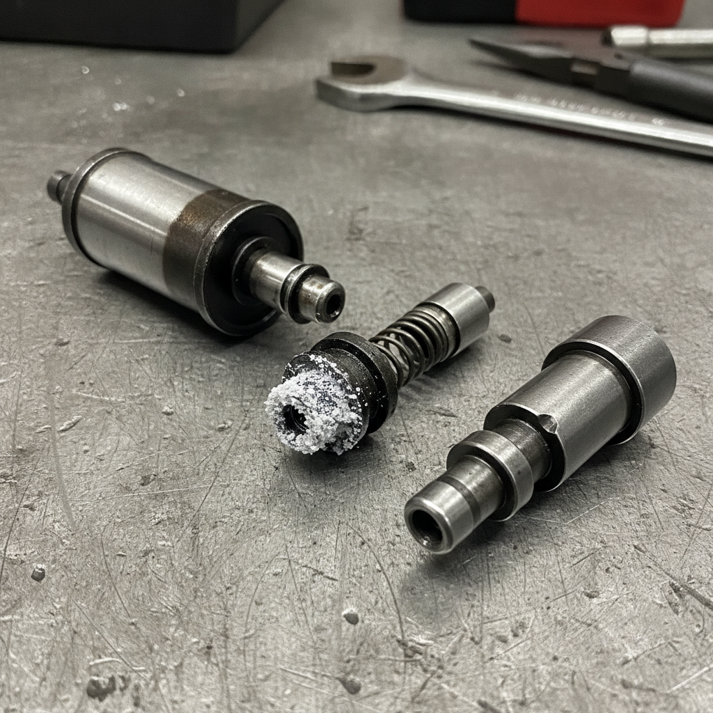 AdBlue injector showing deposits and wear — diesel exhaust fluid injector fault guide