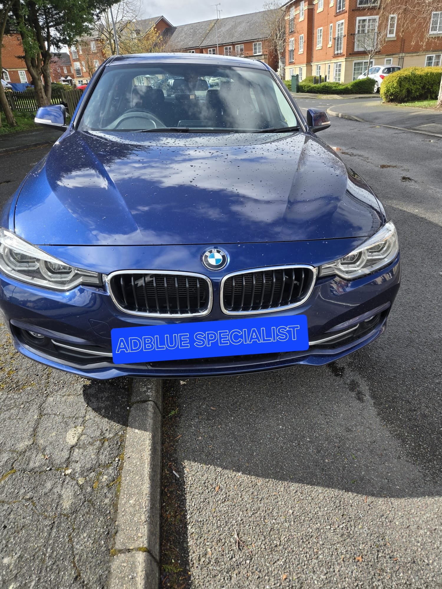 Blue BMW 3 Series diesel after a mobile AdBlue delete by AdBlue Specialist in Stoke-on-Trent