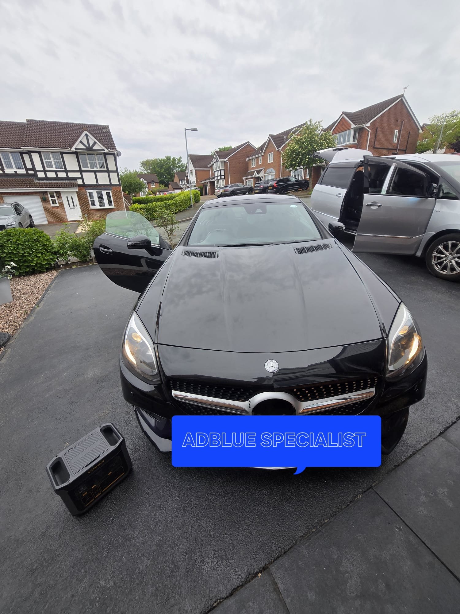 Mobile AdBlue work being carried out on a customer driveway