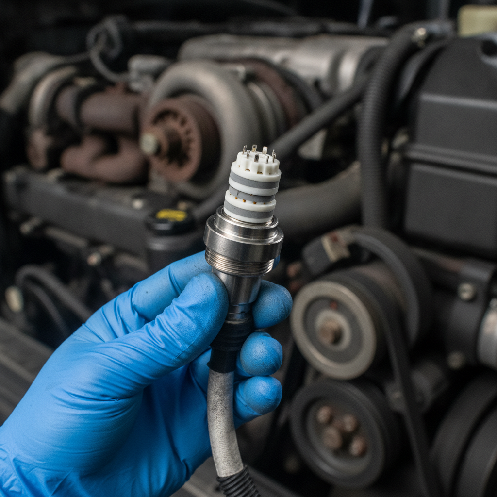 NOx sensor unit showing connector and housing — AdBlue system replacement cost guide