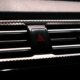 Diesel van dashboard showing an illuminated amber AdBlue warning light