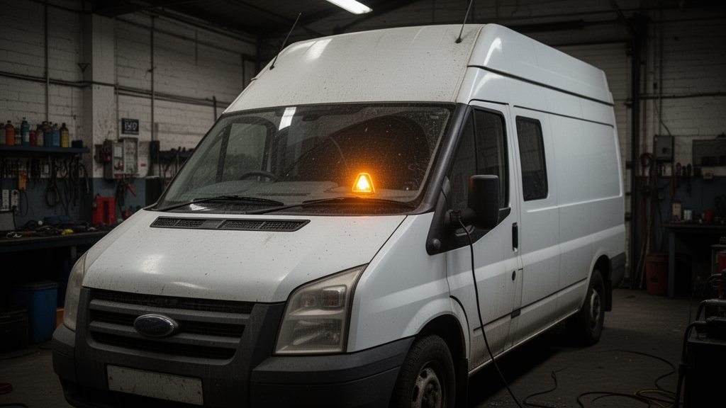 Ford Transit EcoBlue showing limp mode warning with SID212EVO context for DPF versus AdBlue diagnosis