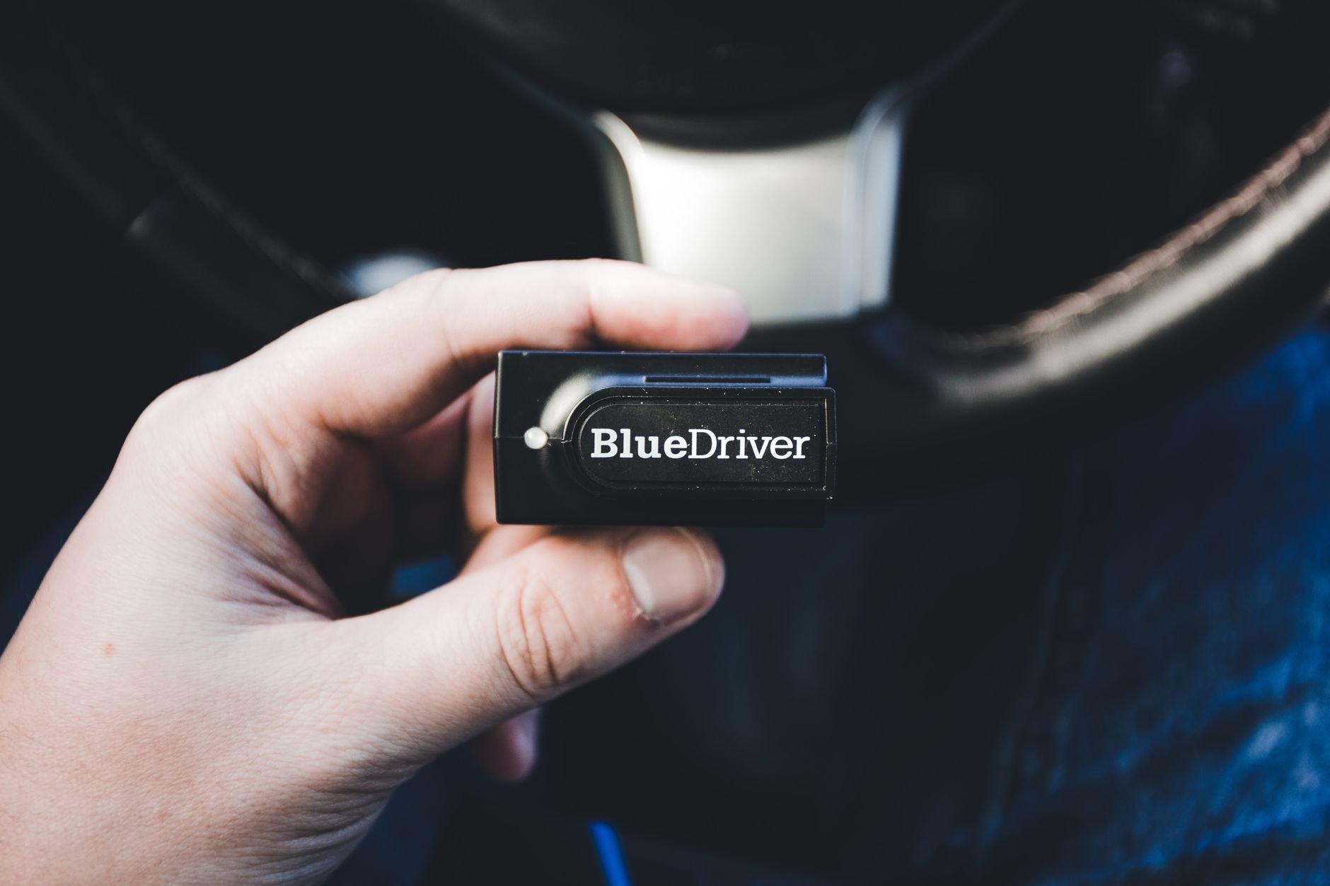 OBD2 scanner reading AdBlue faults on a diesel van diagnostic port