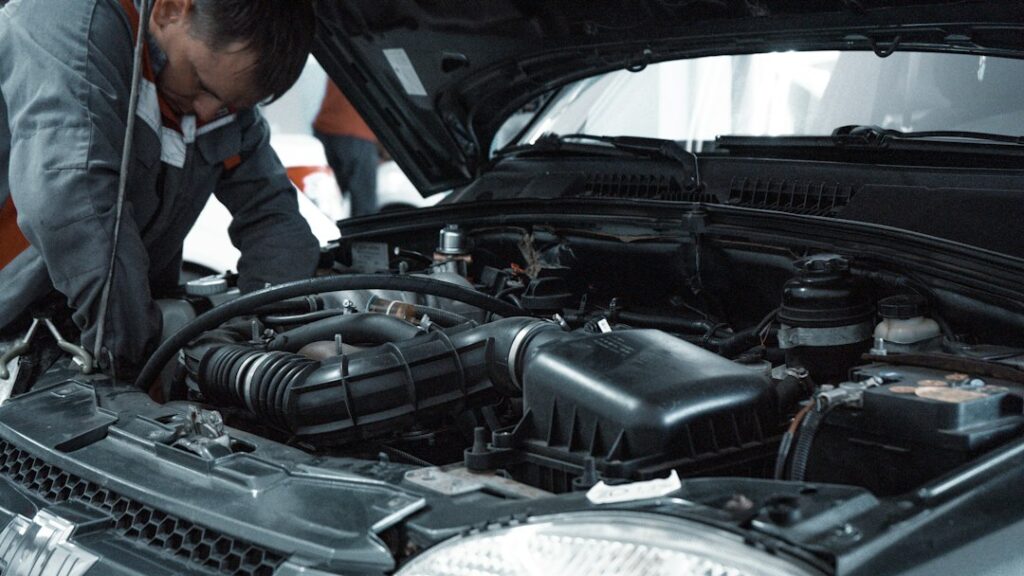 P2047 AdBlue injector circuit open fault being diagnosed on a diesel engine